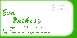 eva mathisz business card
